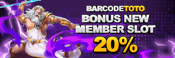 Barcodetoto > Bonus New Member Slot 20%